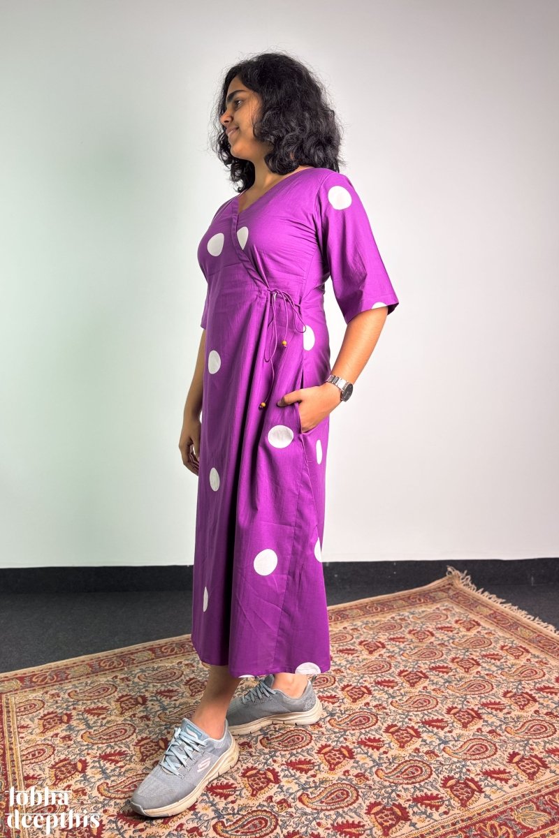 Polkas in Violet Dress - Lobha Deepthis