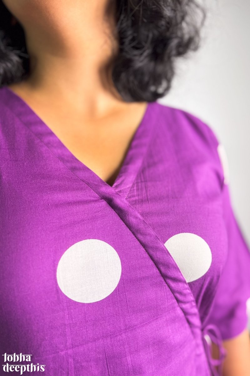 Polkas in Violet Dress - Lobha Deepthis