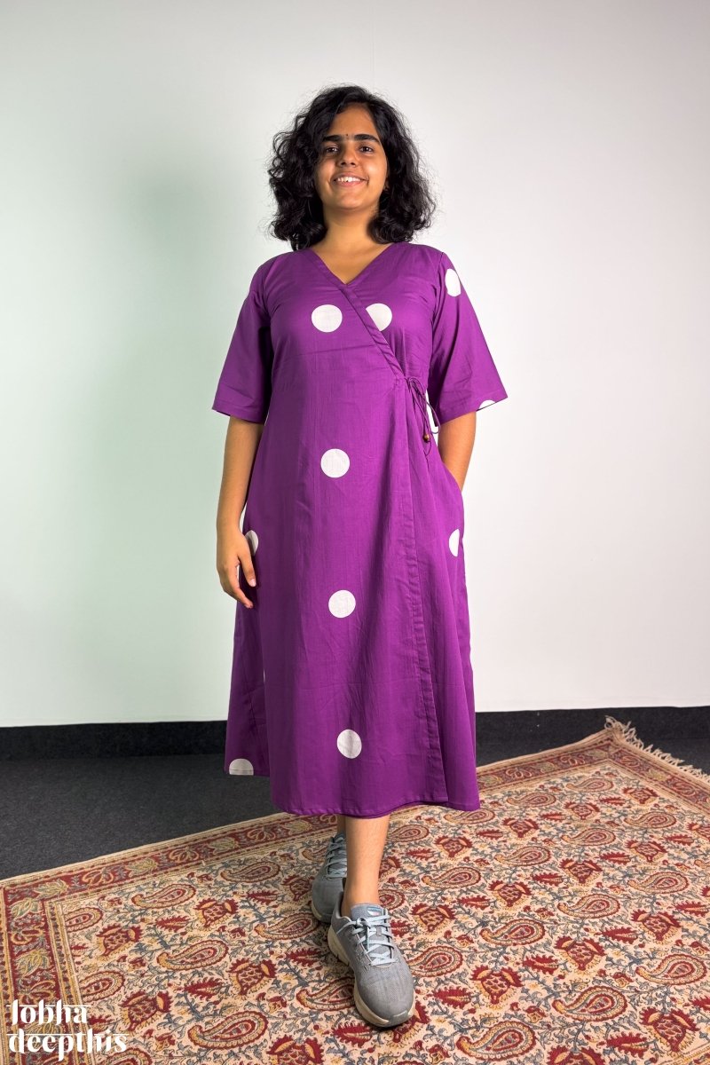 Polkas in Violet Dress - Lobha Deepthis