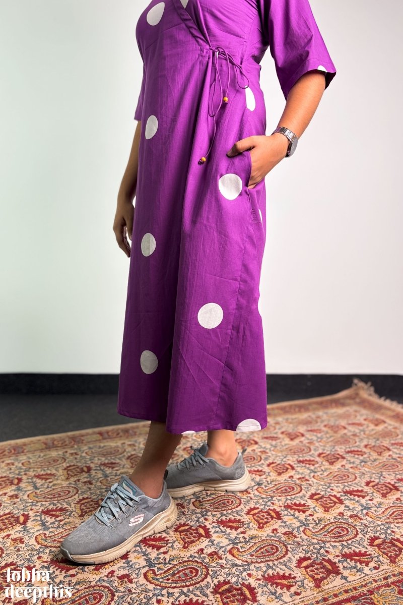 Polkas in Violet Dress - Lobha Deepthis