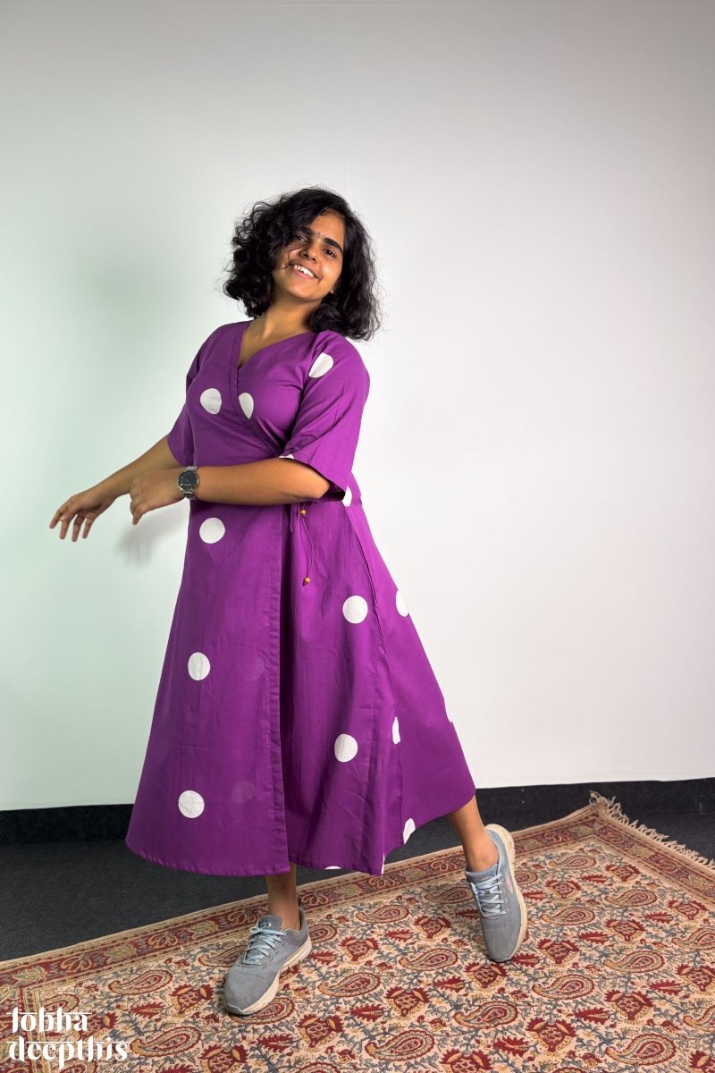 Polkas in Violet Dress - Lobha Deepthis