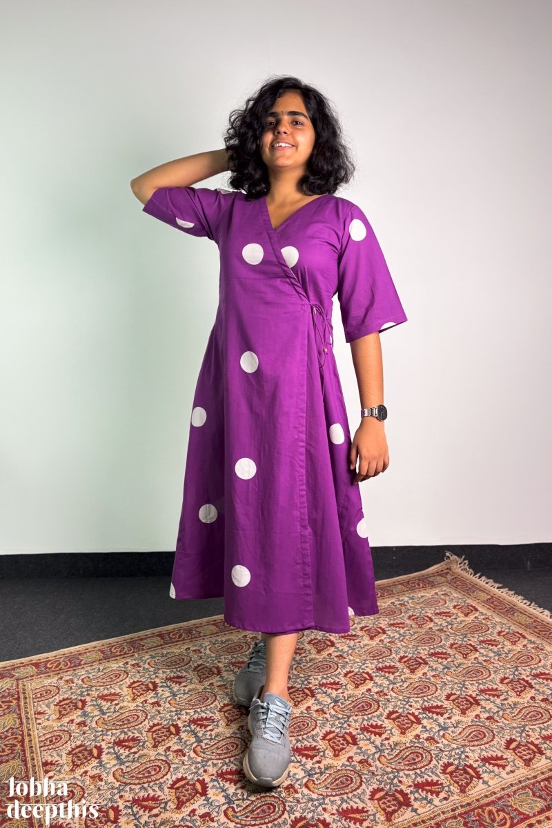 Polkas in Violet Dress - Lobha Deepthis