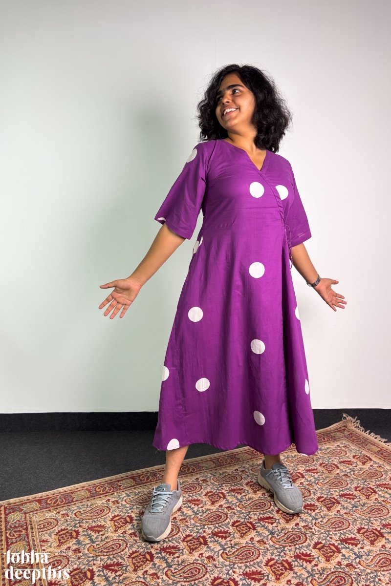 Polkas in Violet Dress - Lobha Deepthis