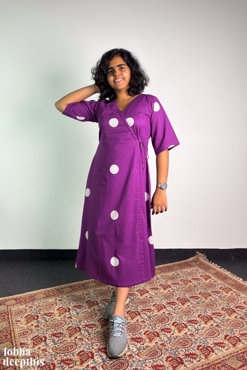 Polkas in Violet Dress - Lobha Deepthis