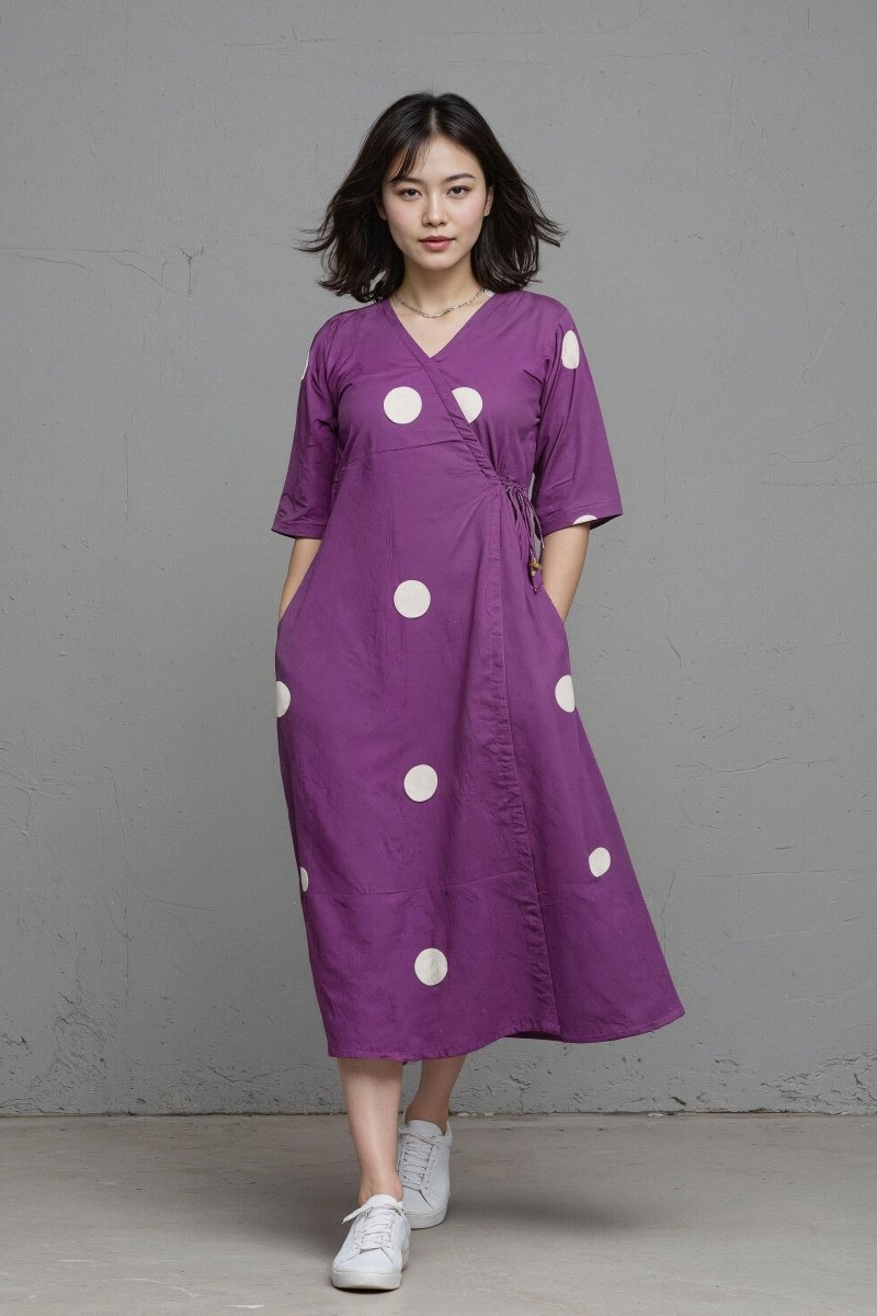 Polkas in Violet Dress - Lobha Deepthis
