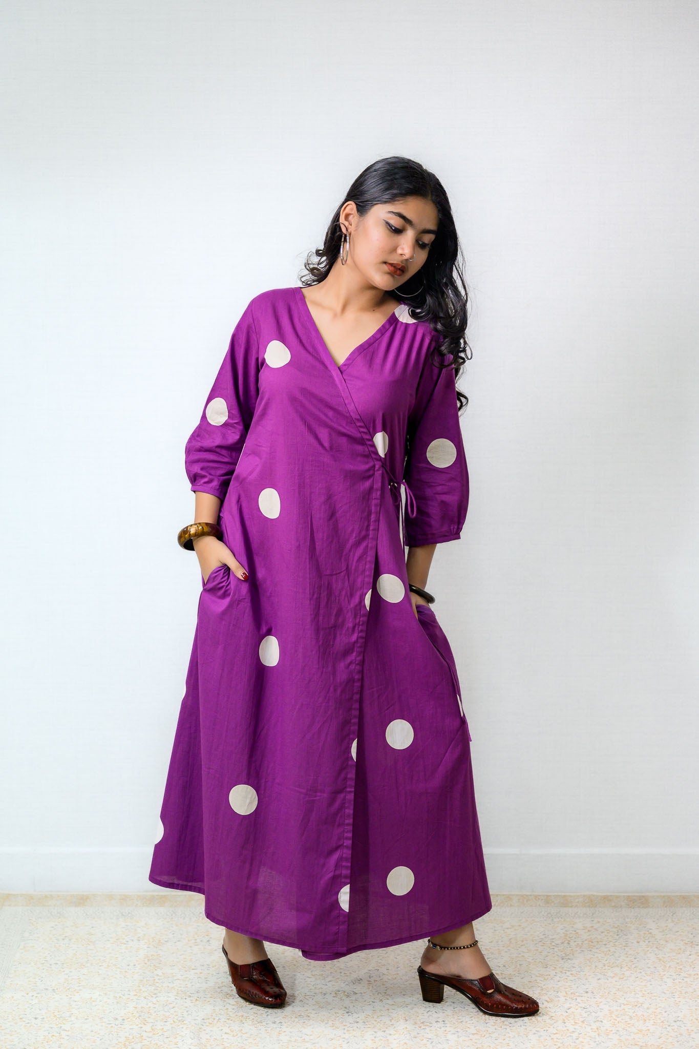 Polkas in Violet Dress - Lobha Deepthis