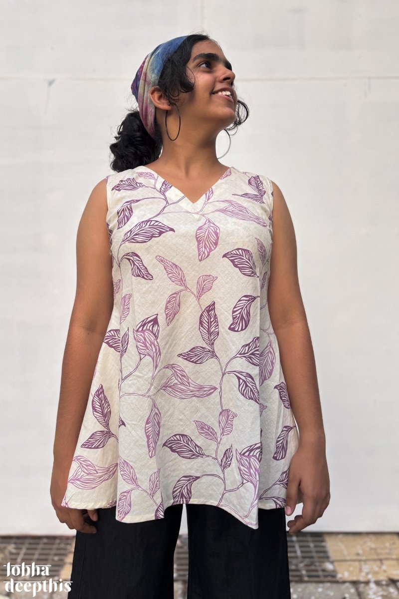 Purple Haze Sleeveless Short Top - Lobha Deepthis