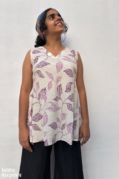 Purple Haze Sleeveless Short Top - Lobha Deepthis