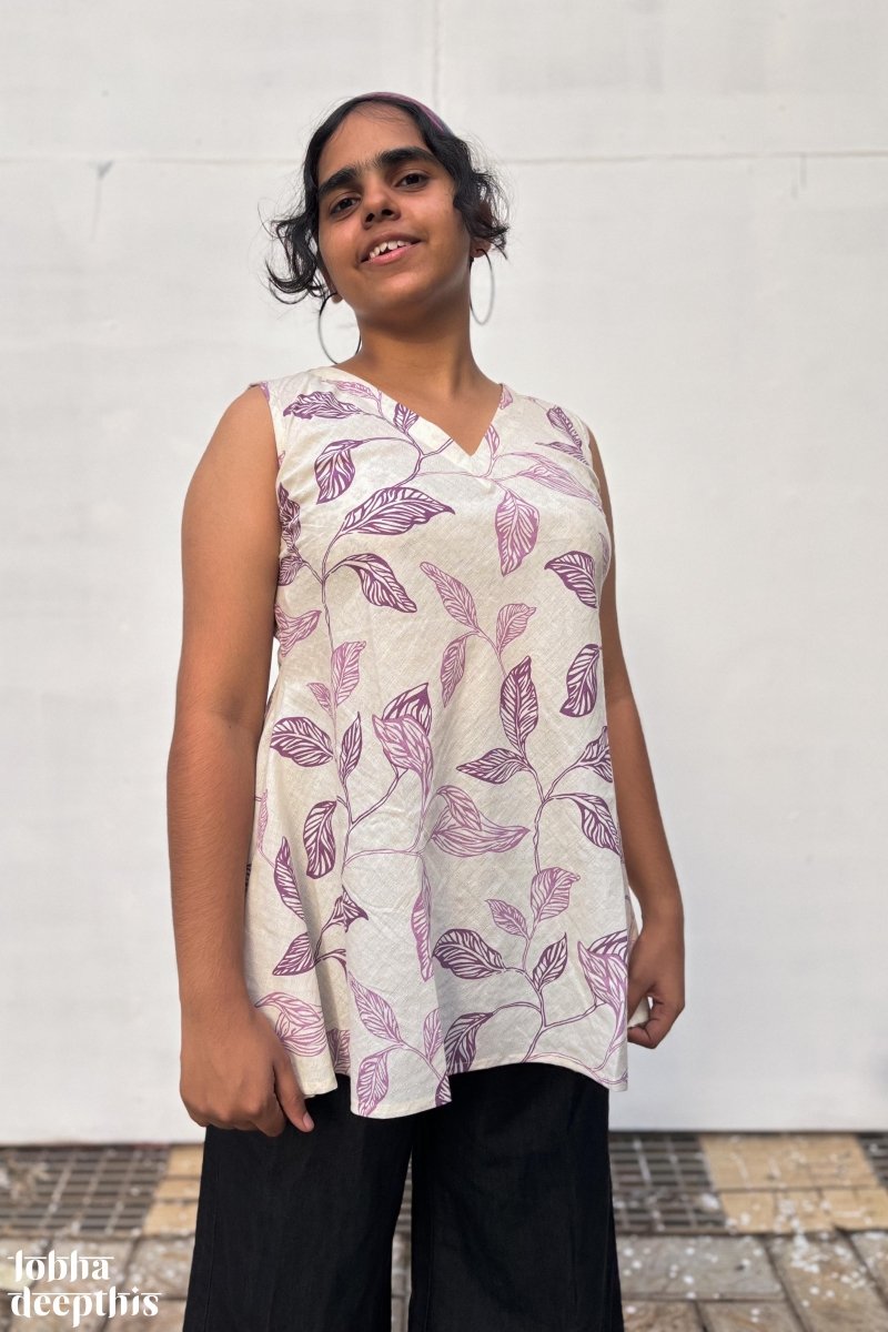 Purple Haze Sleeveless Short Top - Lobha Deepthis