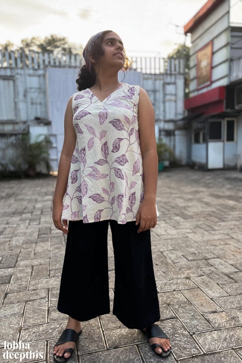 Purple Haze Sleeveless Short Top - Lobha Deepthis