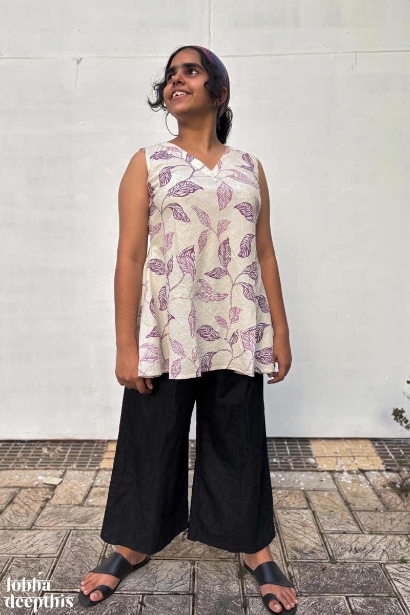 Purple Haze Sleeveless Short Top - Lobha Deepthis