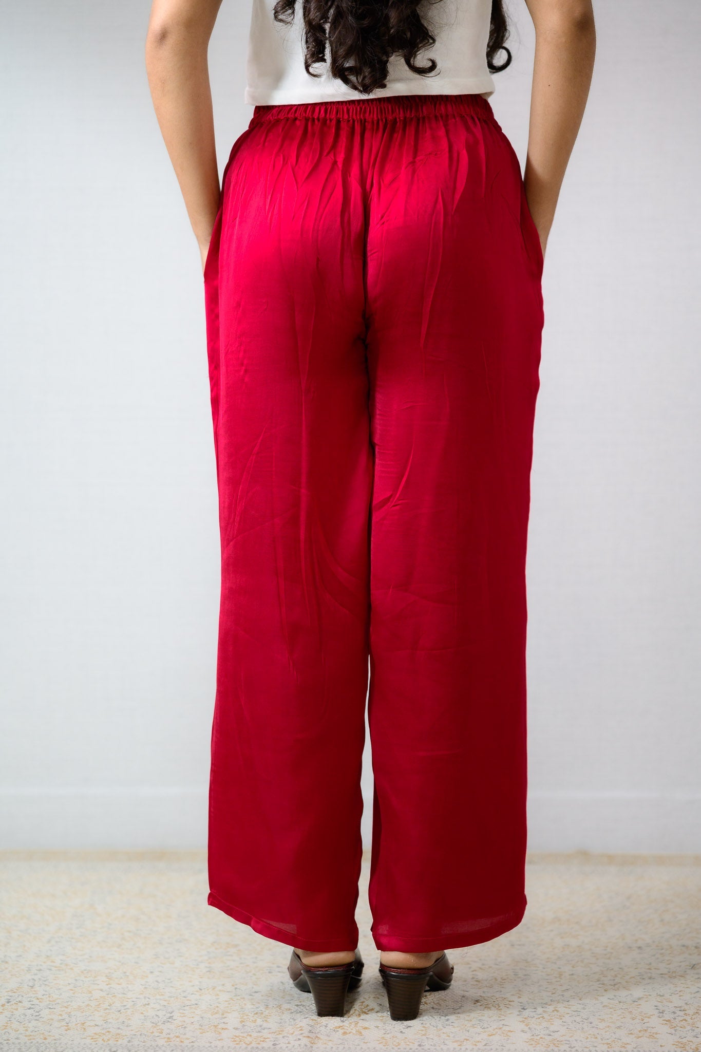 Rani Pink Modal Parallel Pants - Lobha Deepthis