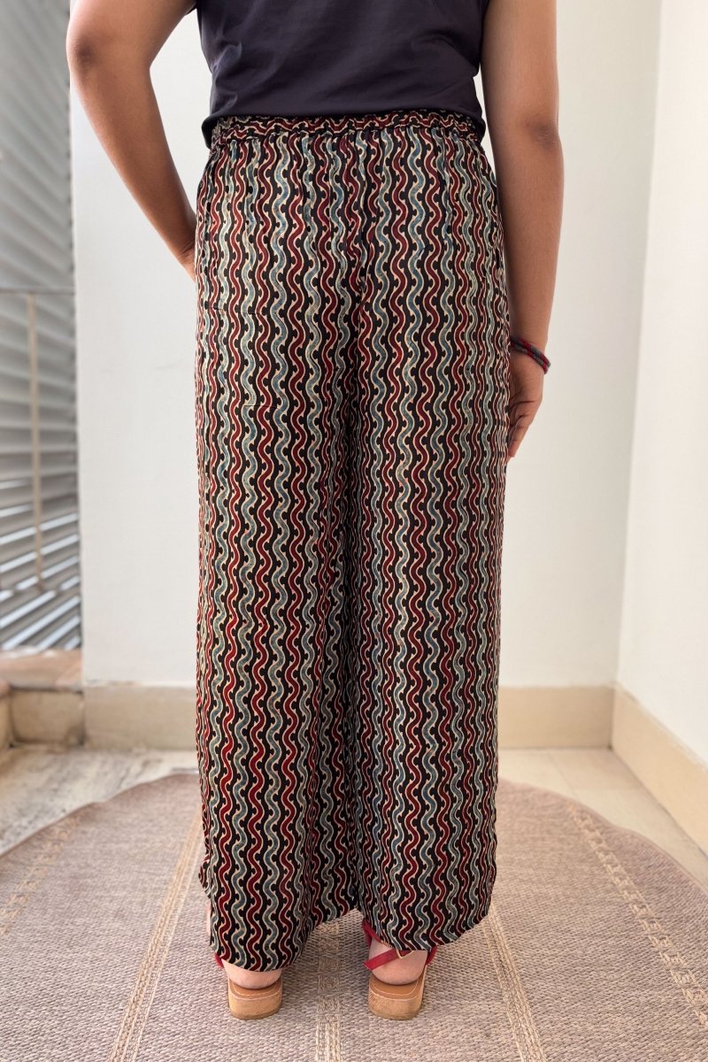 Ravani Stripes Black Parallel Pants - Lobha Deepthis