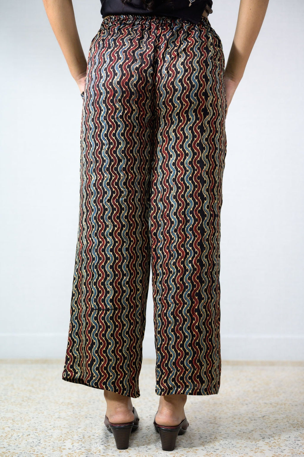 Ravani Stripes Black Parallel Pants - Lobha Deepthis