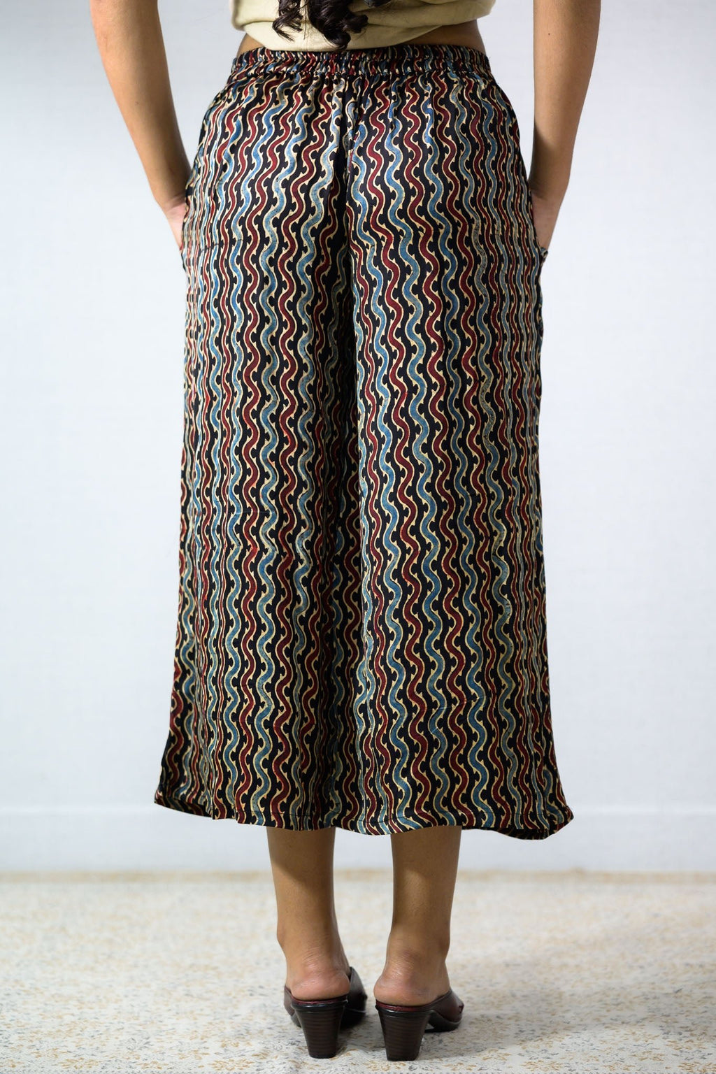 Ravani Stripes Black Short Palazzo - Lobha Deepthis