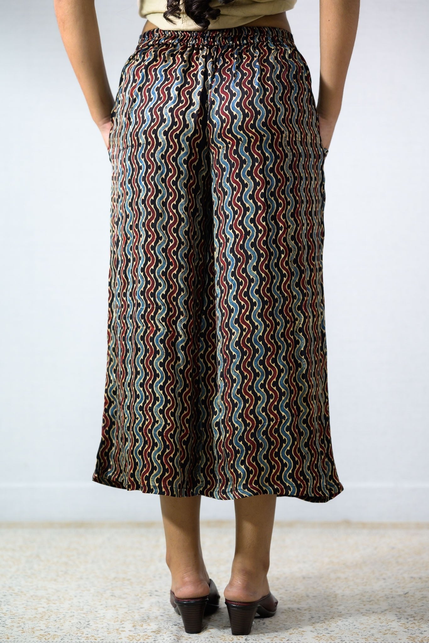 Ravani Stripes Black Short Palazzo - Lobha Deepthis