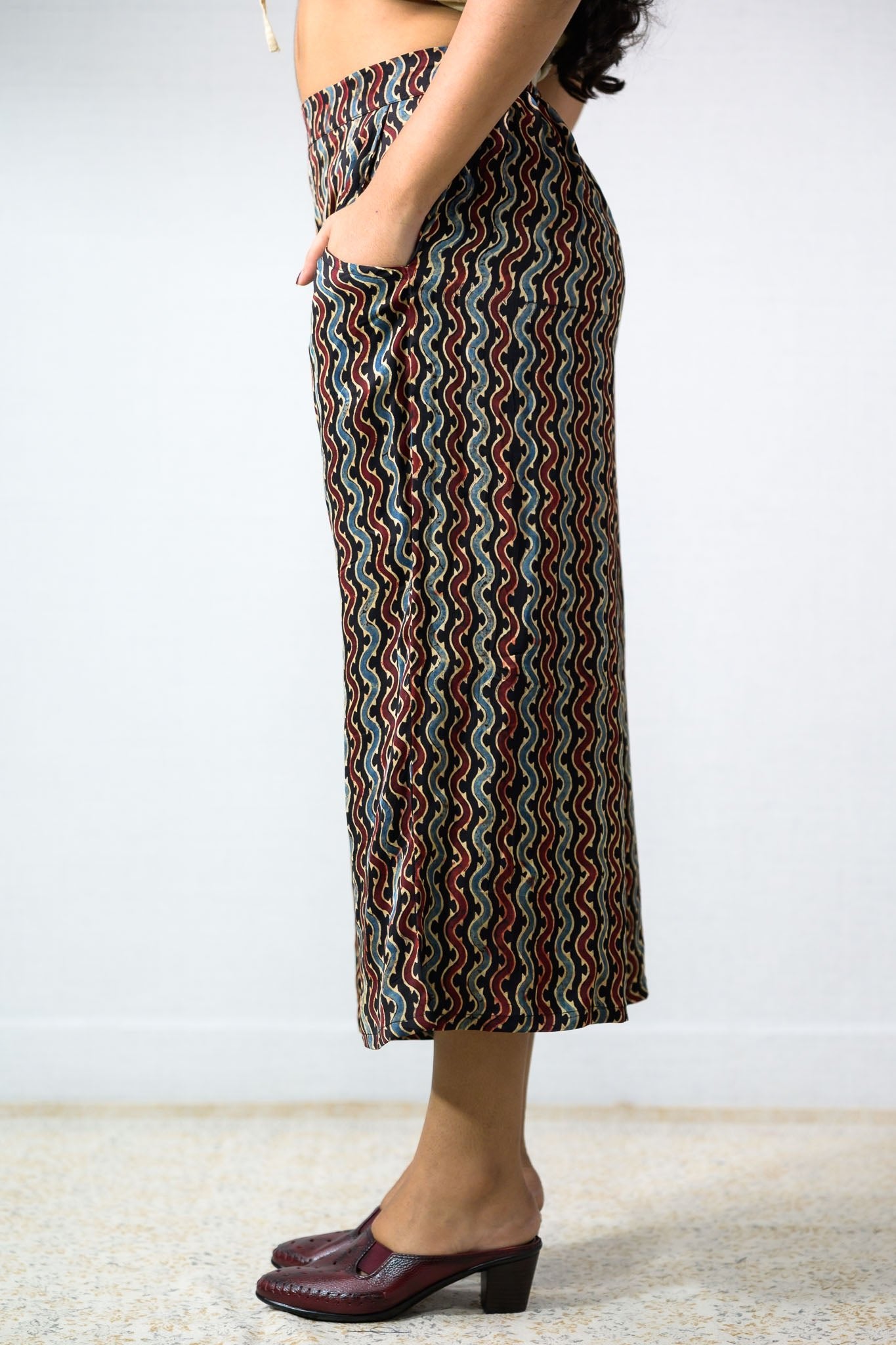 Ravani Stripes Black Short Palazzo - Lobha Deepthis