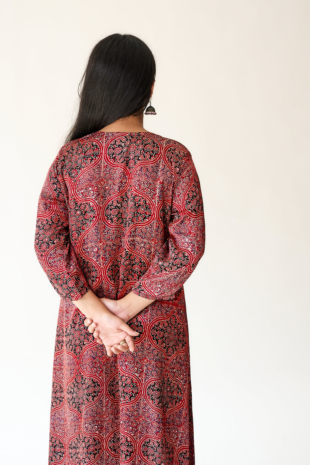 Zarveen Red Modal Ajrakh Dress