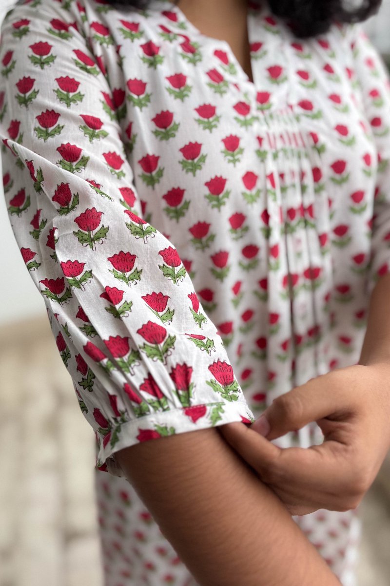 Roumira Sanganeri Dress - Lobha Deepthis