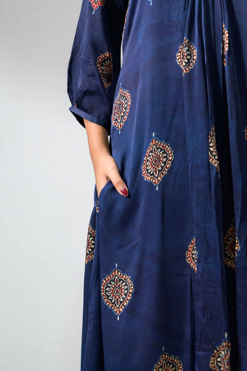 Saayal Modal Ajrakh Dress - Lobha Deepthis