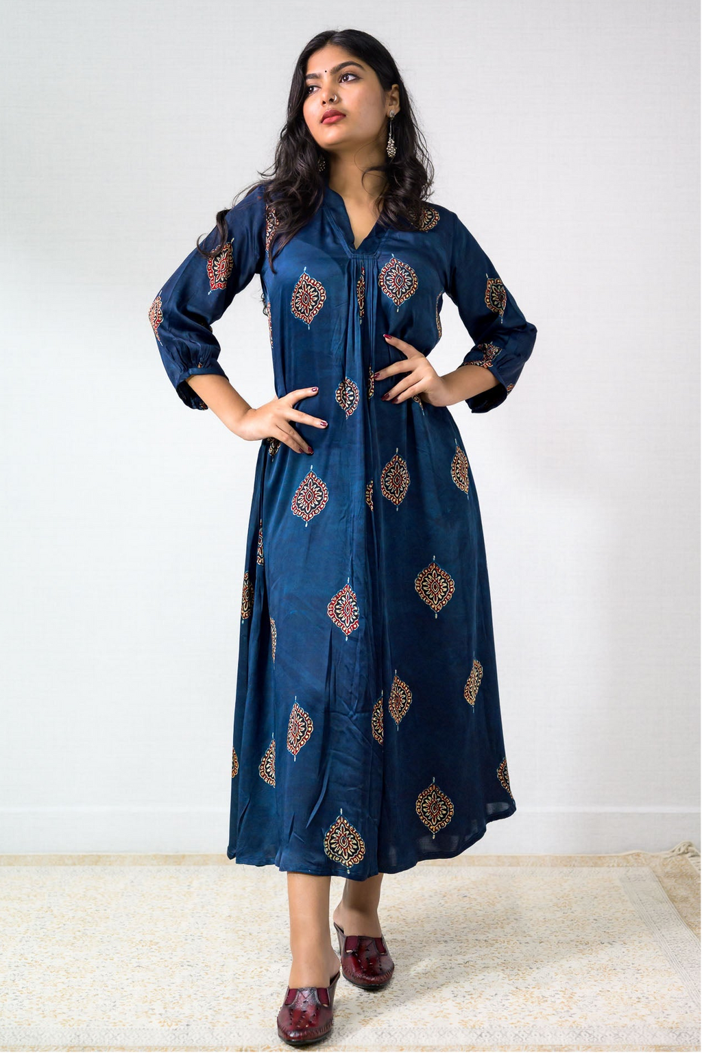 Saayal Modal Ajrakh Dress