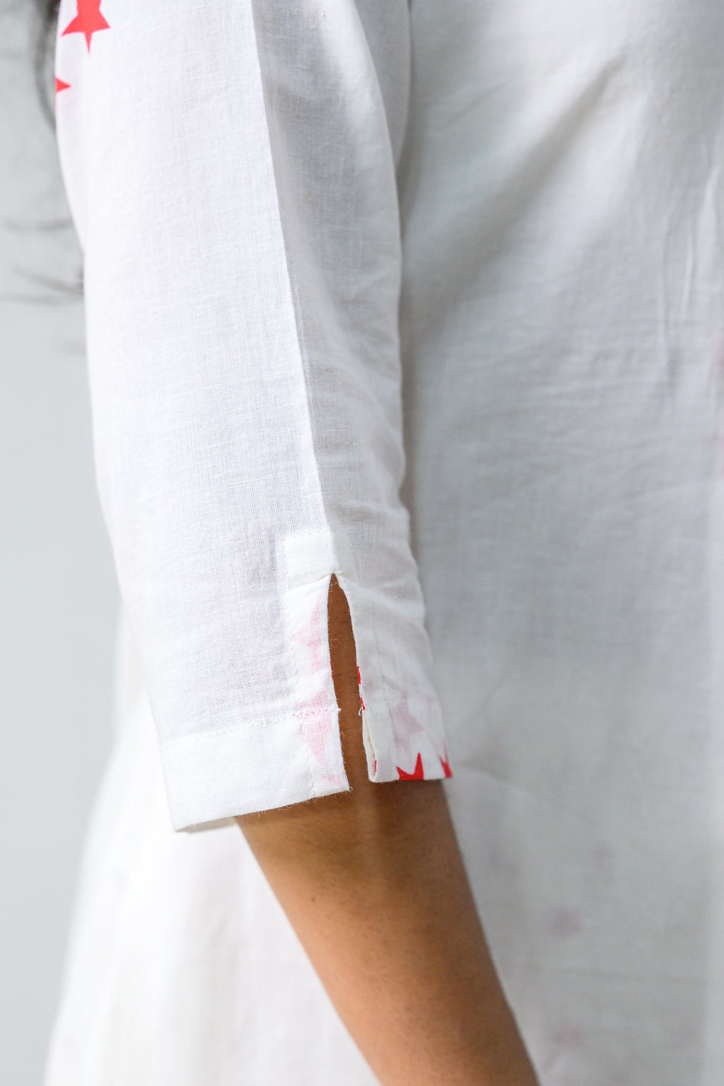 Set of 2 - Esther Sanganeri Cotton Box Pleated Kurta & Pants Set - Lobha Deepthis