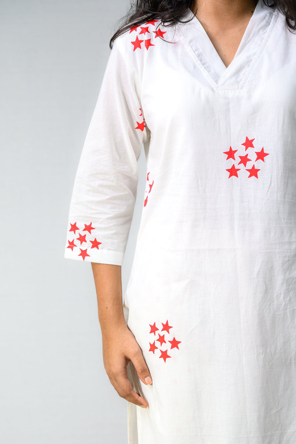 Set of 2 - Esther Sanganeri Cotton Straight Kurta & Pants Set - Lobha Deepthis