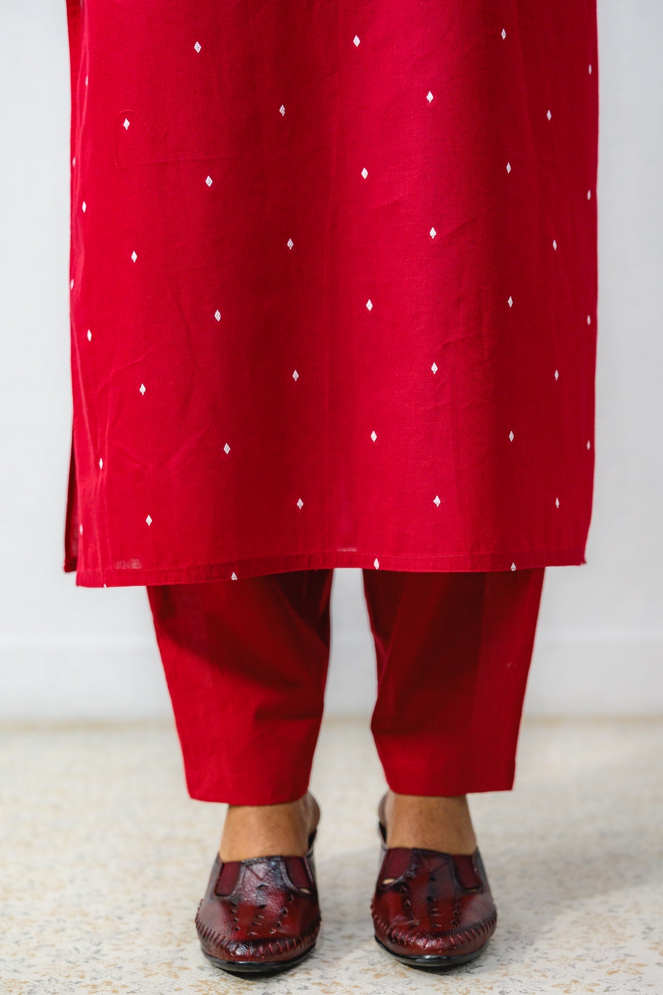 Set of 2 - Florence South Handloom Cotton Kurta & Pants Set - Lobha Deepthis