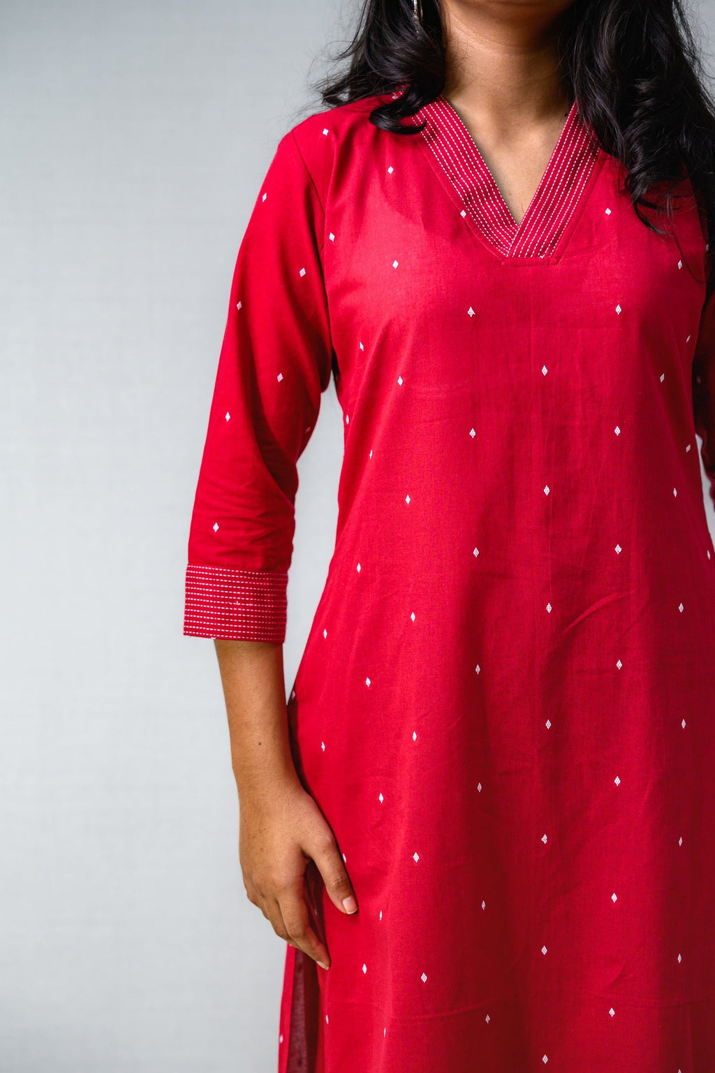 Set of 2 - Florence South Handloom Cotton Kurta & Pants Set - Lobha Deepthis