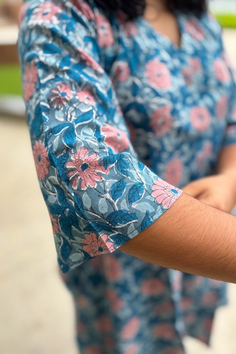 Set of 2 - Miwa Sanganeri Short Top & Parallel Pants - Lobha Deepthis