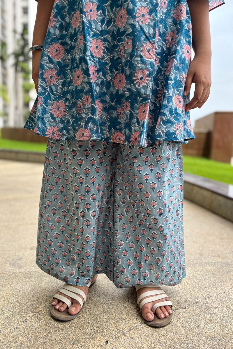 Set of 2 - Miwa Sanganeri Short Top & Parallel Pants - Lobha Deepthis