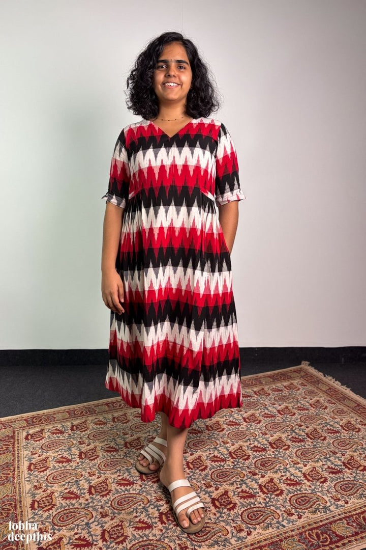 Ikat Ember Bagru Dress