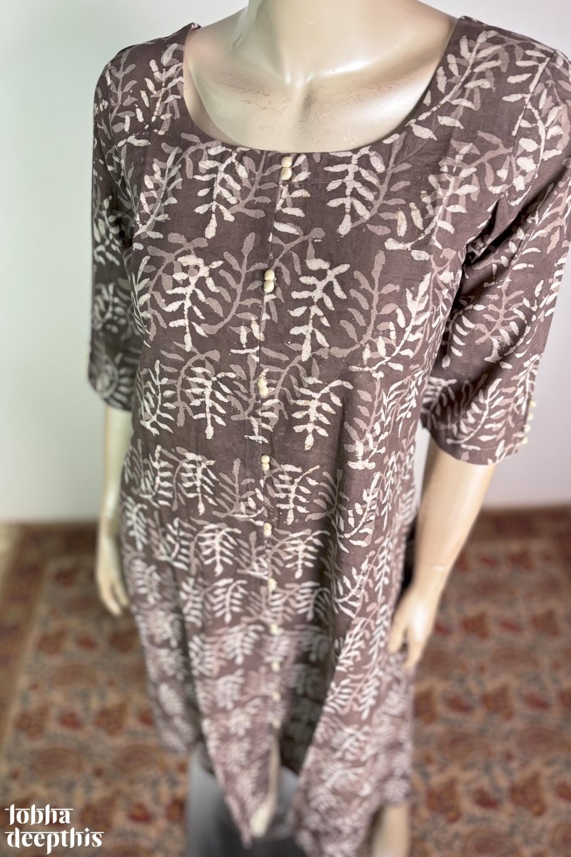 Stone Bagru Aline Kurta - Lobha Deepthis