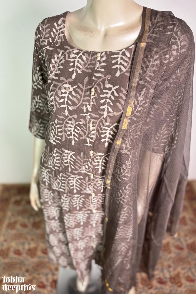 Stone Bagru Aline Kurta - Lobha Deepthis