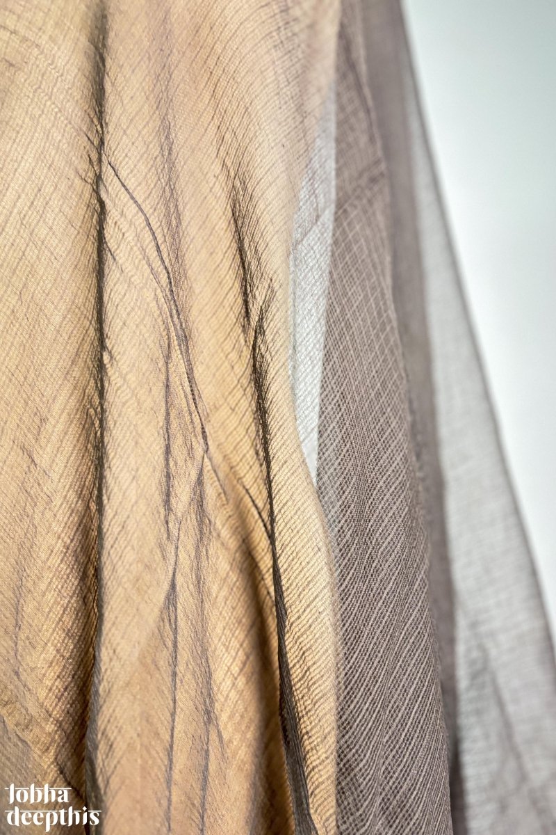 Stone Grey Plain Kota Doria Dupatta - Lobha Deepthis