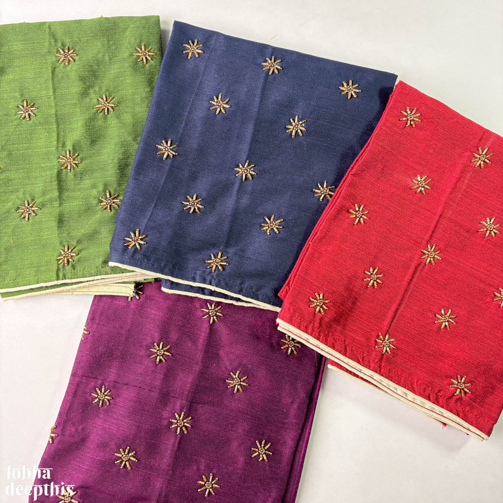 Tharakam Hand Embroidery Blouse Piece - Lobha Deepthis