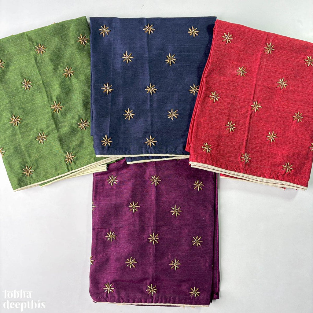 Tharakam Hand Embroidery Blouse Piece - Lobha Deepthis