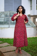Vermalya Ajrakh Aline Dress - Lobha Deepthis