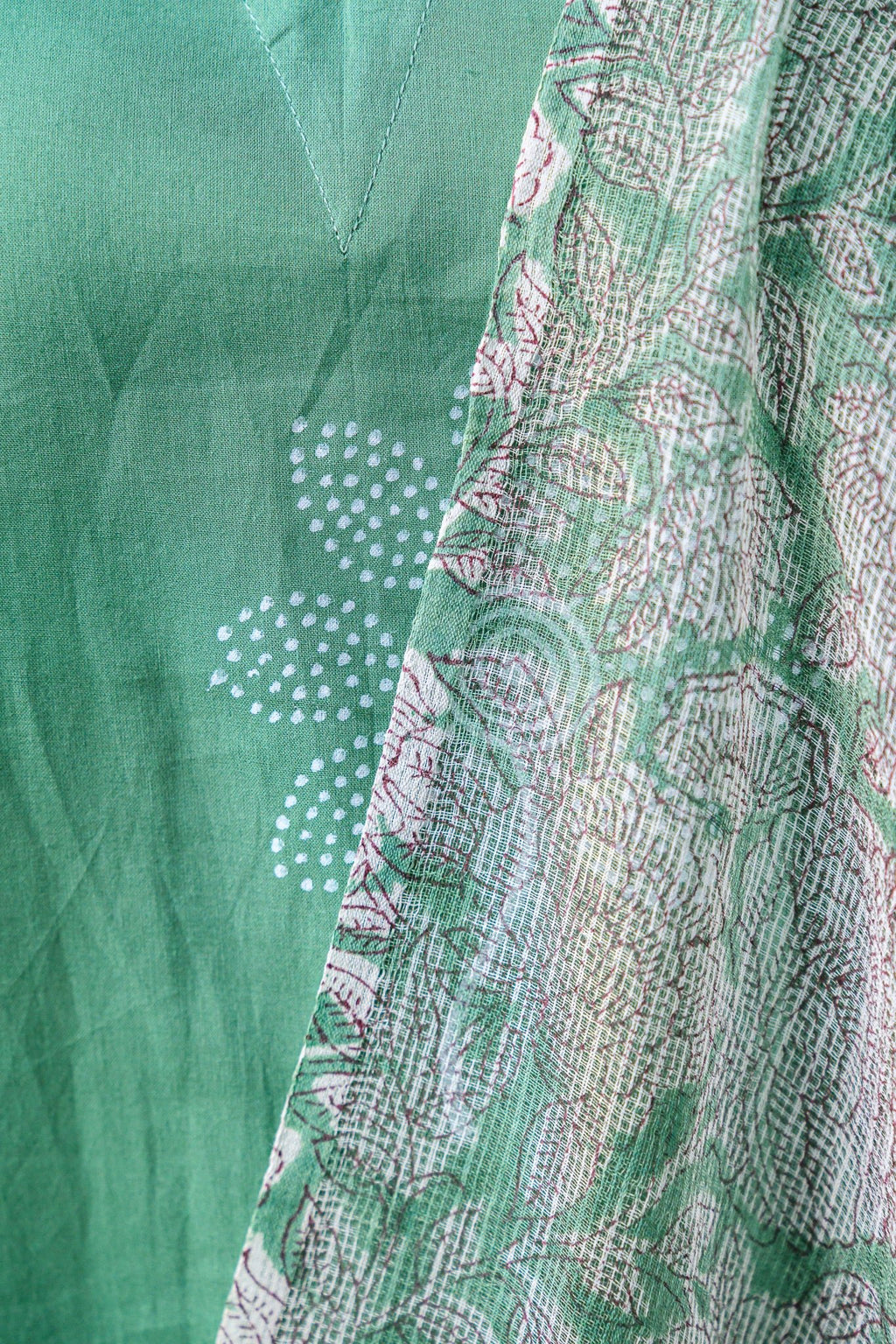 Willow Green Sanganeri Kota Doria Dupatta - Lobha Deepthis
