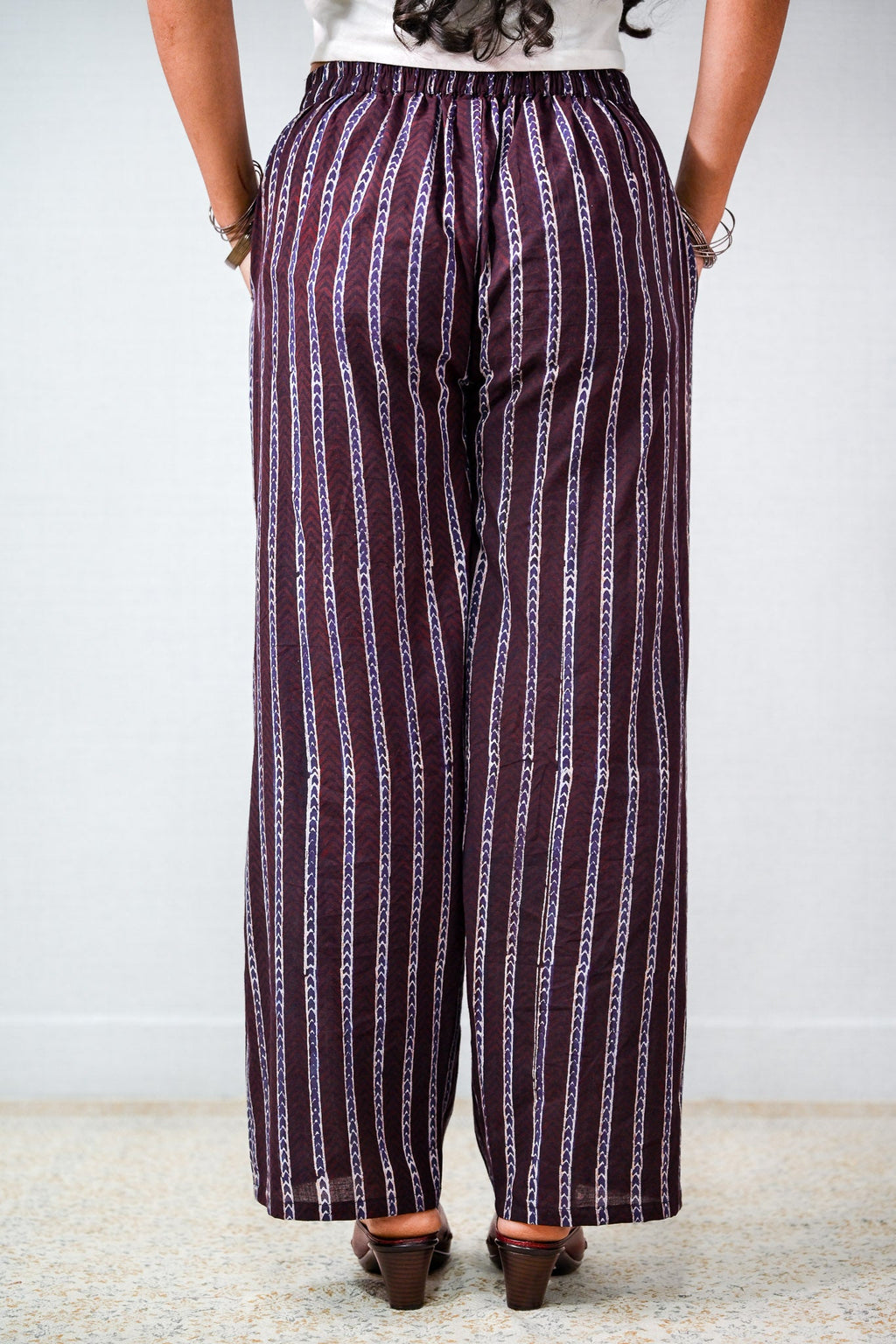 Zeraya Coffee Ajrakh Parallel Pants - Lobha Deepthis