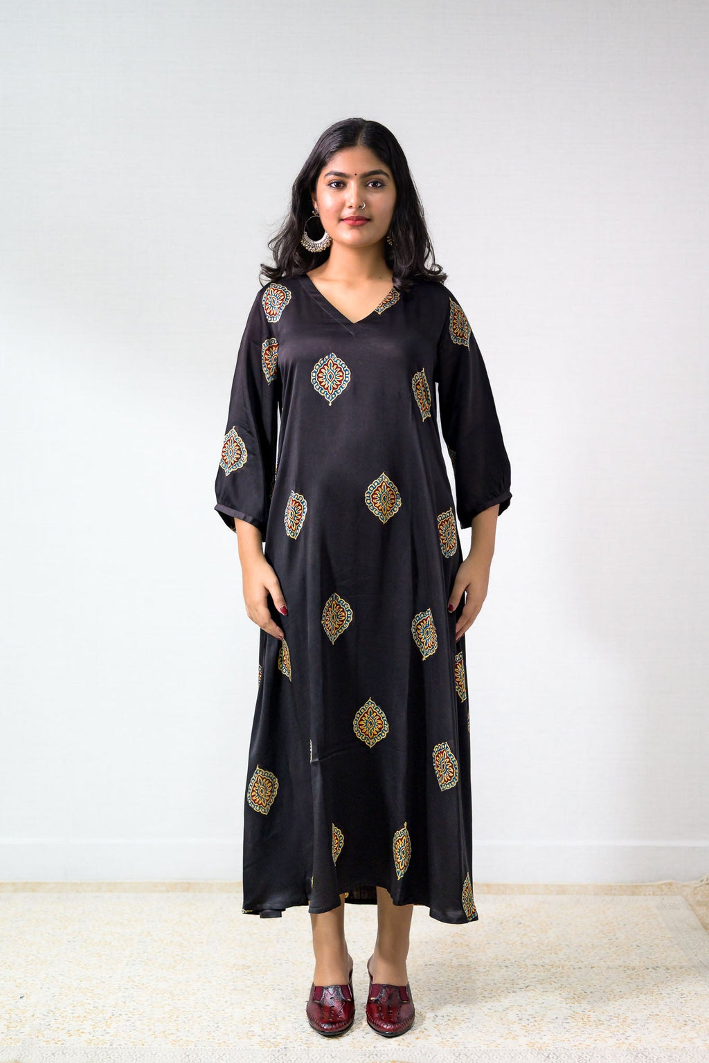 Zinaya Modal Ajrakh Dress - Lobha Deepthis