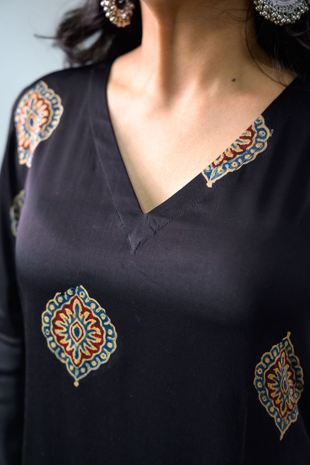 Zinaya Modal Ajrakh Dress - Lobha Deepthis