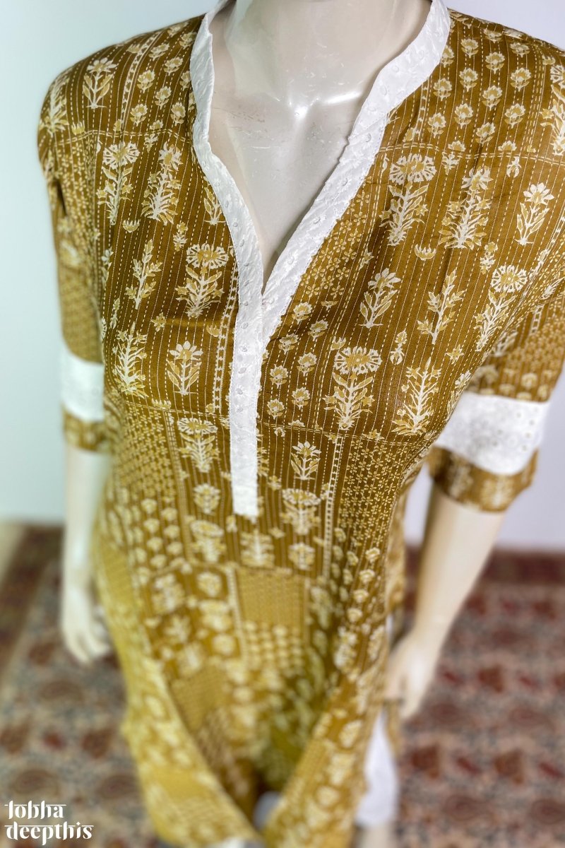 Details 68+ half collar kurti designs