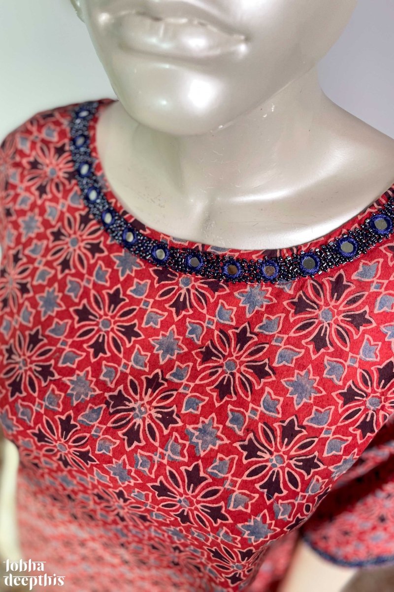 Saadgi Mirror work Handcrafted Chikankari Kurta with Sharara | Mirror work,  Sharara, Handcraft