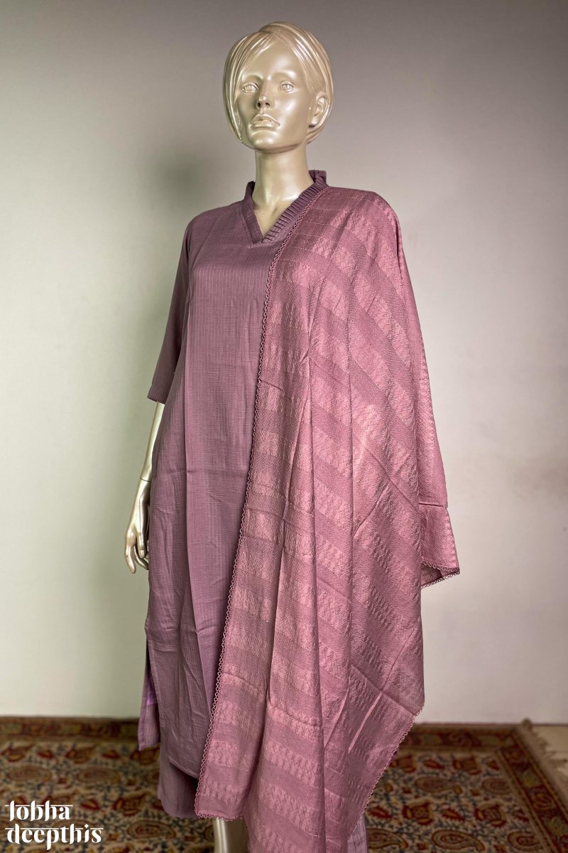 Onion Pink Nylon Silk Collar Kurta- LobhaDeepthis – Lobha Deepthis