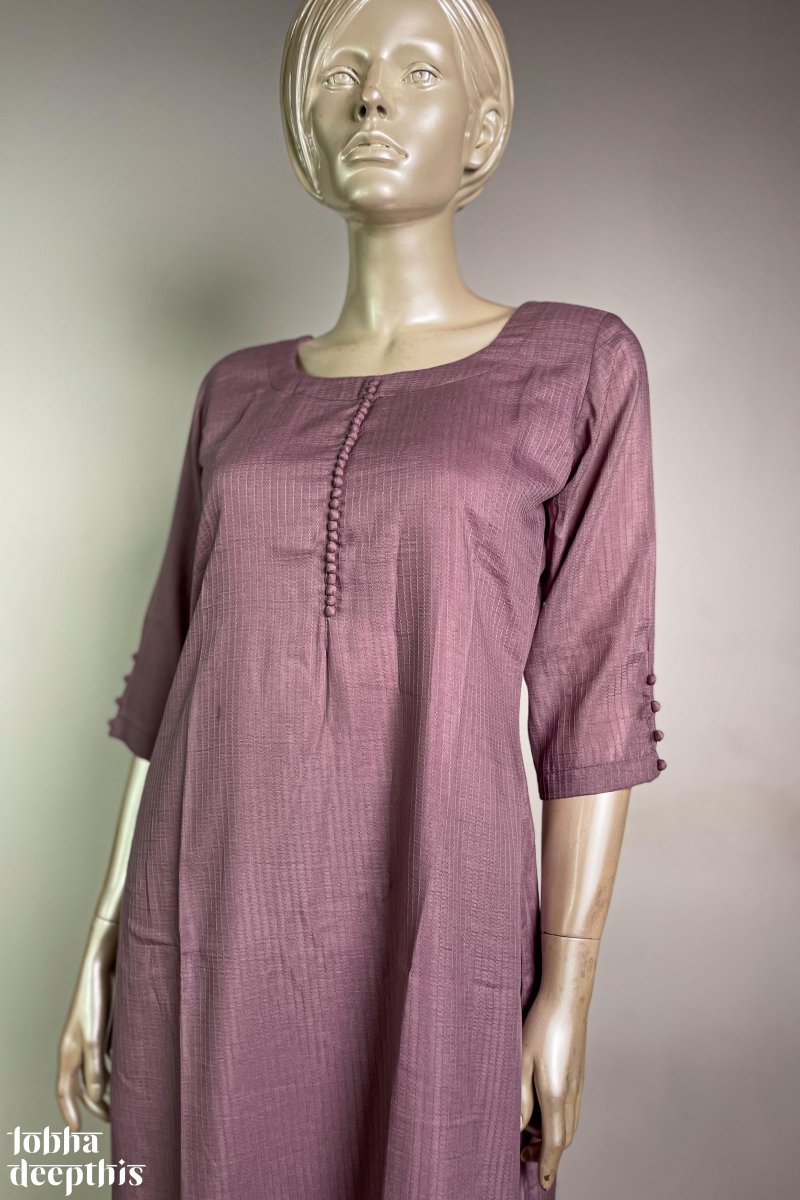 Deep round neck clearance kurti