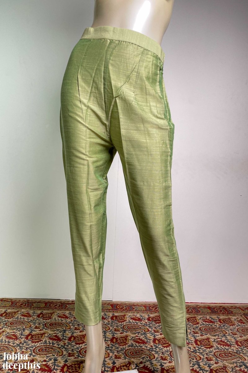 Pista green kurta with cutwork pants by Keva | The Secret Label