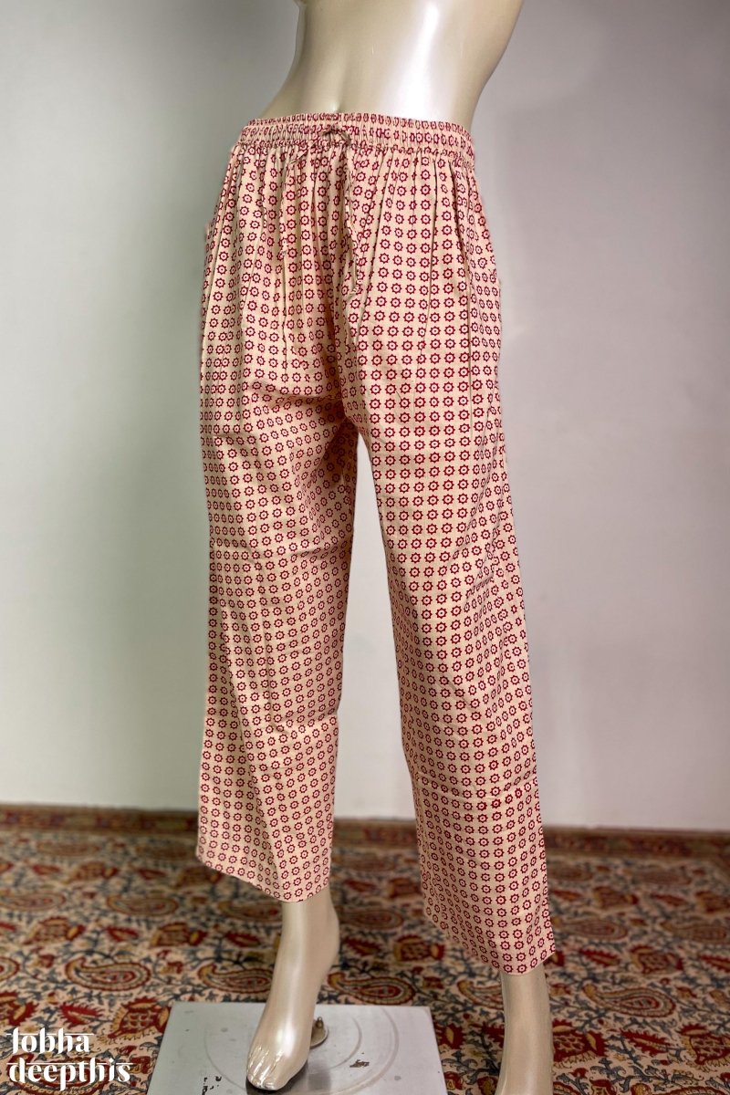 Buy Off White Cotton Straight Pants With Silver Zari Embroidery by KORA at  Ogaan Market Online Shopping Site